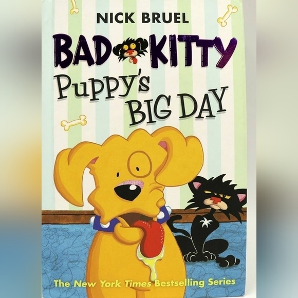 Bad Kitty Puppy's Big Day Hard Cover B/W Graphic Novel Edition 2015 Nick Bruel - Picture 1 of 7